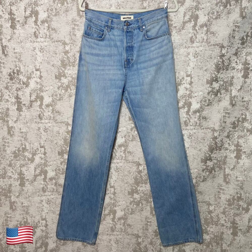 GRLFRND The Graham High Rise Relaxed Straight Leg Jeans in York Blvd
